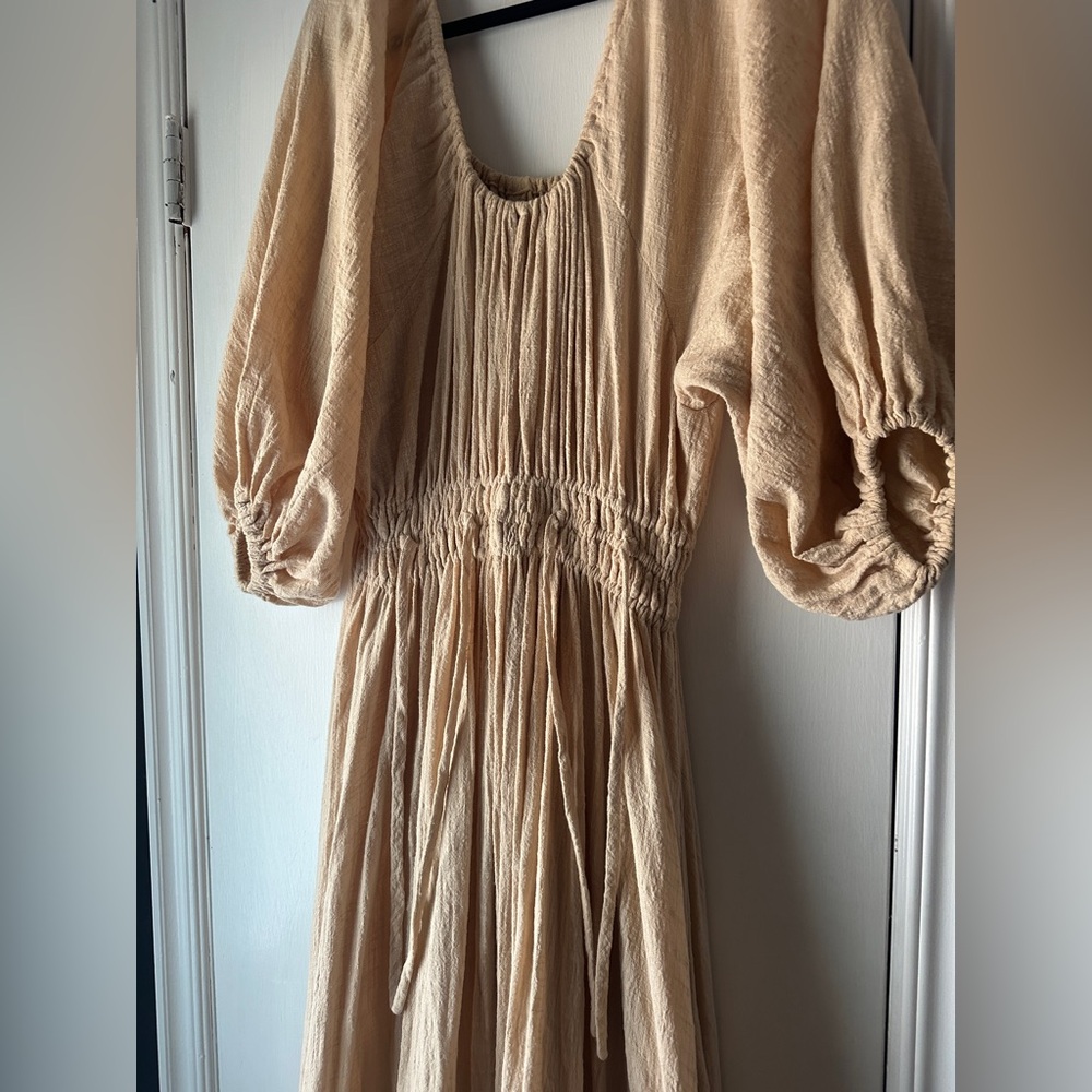 We Are Reclamation Ruffle Me Right Up Dress | Boho Maternity Photography Gown - Picture 3 of 6
